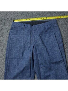 TOPMAN Dress Pants Mens 30 Reg 30x31 Blue Polyester Casual Adult Slacks Trousers